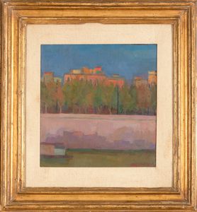 Mario Mafai : Paesaggio (Lungara)  - Asta Arte Moderna e Contemporanea - Associazione Nazionale - Case d'Asta italiane
