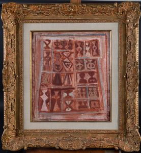 Massimo Campigli : Figure nelle nicchie  - Asta Arte Moderna e Contemporanea - Associazione Nazionale - Case d'Asta italiane