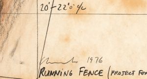 Christo : Running Fence (Project for Sonoma and Marine County, State of California)  - Asta Arte Moderna e Contemporanea - Associazione Nazionale - Case d'Asta italiane