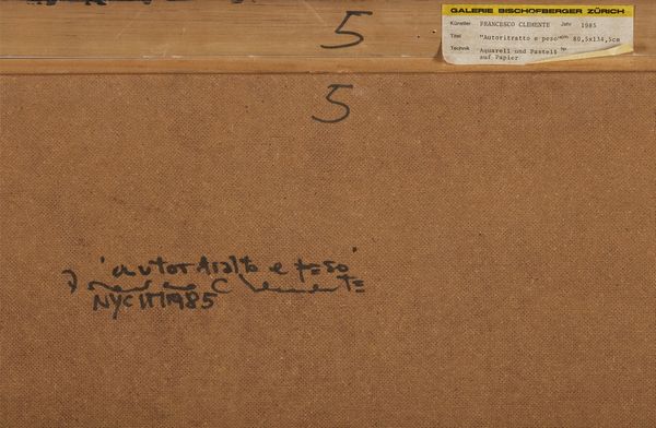 CLEMENTE FRANCESCO (n. 1952) : Autoritratto e Peso.  - Asta Asta 368 | ARTE MODERNA E CONTEMPORANEA Tradizionale - Associazione Nazionale - Case d'Asta italiane