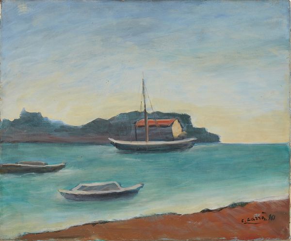 CARRA' CARLO (1881 - 1966) : Marina con barche.  - Asta Asta 368 | ARTE MODERNA E CONTEMPORANEA Tradizionale - Associazione Nazionale - Case d'Asta italiane