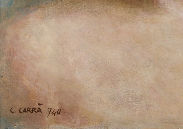 CARRA' CARLO (1881 - 1966) : Testa di donna.  - Asta Asta 368 | ARTE MODERNA E CONTEMPORANEA Tradizionale - Associazione Nazionale - Case d'Asta italiane