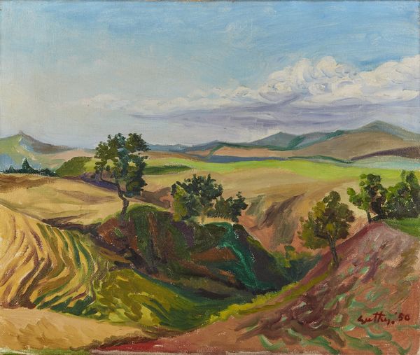 GUTTUSO RENATO (1912 - 1987) : Paesaggio della campagna romana.  - Asta Asta 368 | ARTE MODERNA E CONTEMPORANEA Tradizionale - Associazione Nazionale - Case d'Asta italiane
