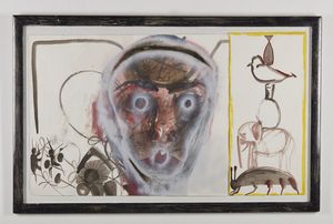 CLEMENTE FRANCESCO (n. 1952) : Autoritratto e Peso.  - Asta Asta 368 | ARTE MODERNA E CONTEMPORANEA Tradizionale - Associazione Nazionale - Case d'Asta italiane