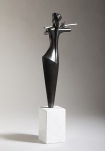 GIORNI GIANFRANCO (n. 1948) : Flautista.  - Asta Asta 368 | ARTE MODERNA E CONTEMPORANEA Tradizionale - Associazione Nazionale - Case d'Asta italiane