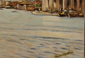 MARTINI ALBERTO (1876 - 1954) : Bacino di S.Marco, Venezia.  - Asta Asta 368 | ARTE MODERNA E CONTEMPORANEA Tradizionale - Associazione Nazionale - Case d'Asta italiane