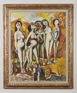 GUTTUSO RENATO (1912 - 1987) : Dal ciclo Omaggio a Picasso: Massacro in Corea II.  - Asta Asta 368 | ARTE MODERNA E CONTEMPORANEA Tradizionale - Associazione Nazionale - Case d'Asta italiane