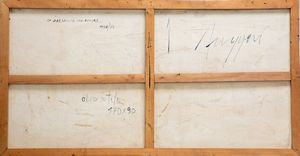 RUGGERI PIERO (1930 - 2009) : Paesaggio con figure.  - Asta Asta 368 | ARTE MODERNA E CONTEMPORANEA Tradizionale - Associazione Nazionale - Case d'Asta italiane