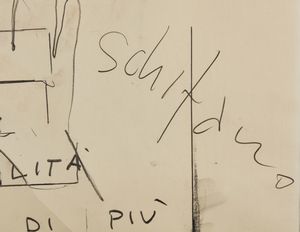 SCHIFANO MARIO (1934 - 1998) : Senza titolo.  - Asta Asta 368 | ARTE MODERNA E CONTEMPORANEA Tradizionale - Associazione Nazionale - Case d'Asta italiane