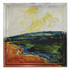 SCHIFANO MARIO (1934 - 1998) : Orizzontale.  - Asta Asta 368 | ARTE MODERNA E CONTEMPORANEA Tradizionale - Associazione Nazionale - Case d'Asta italiane