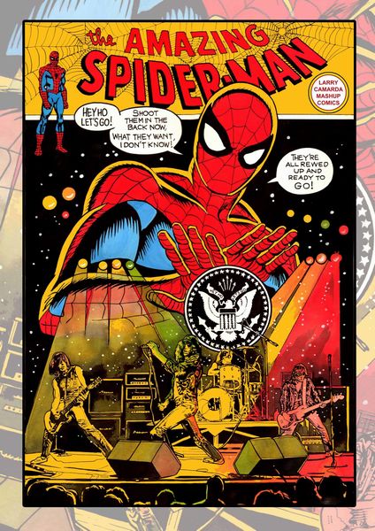 Larry Camarda : Spider-Man: Hey ho Lets Go!<BR>  - Asta POP Culture and Comics - Associazione Nazionale - Case d'Asta italiane