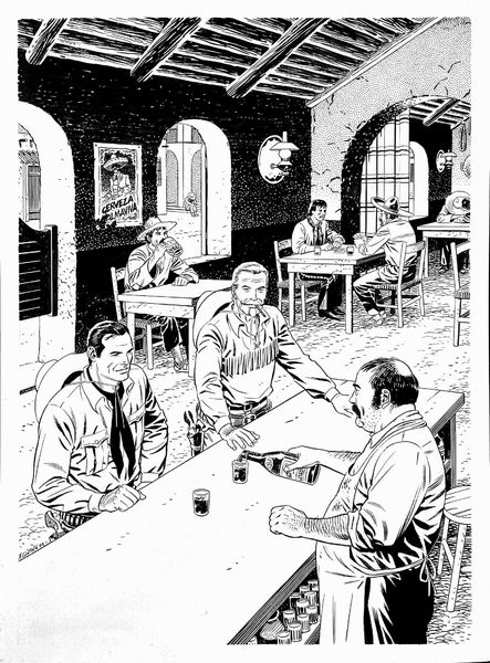 Civitelli Fabio : La Posada di Hermosillo<BR>  - Asta POP Culture and Comics - Associazione Nazionale - Case d'Asta italiane