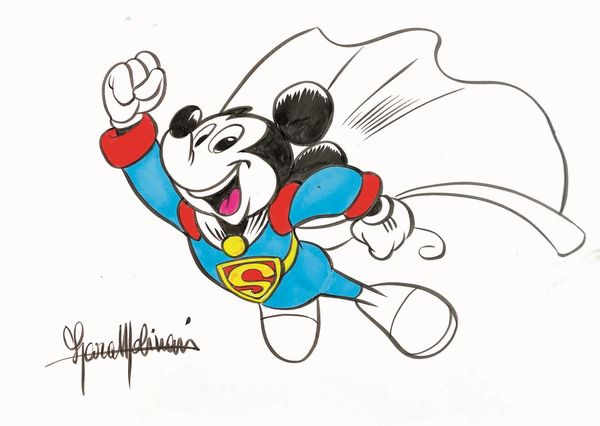 Lara Molinari : Topolino Superman  - Asta POP Culture and Comics - Associazione Nazionale - Case d'Asta italiane