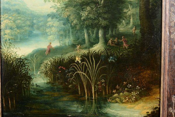 Bruegel il Giovane Jan : Paesaggio fluviale  - Asta Dipinti Antichi - Associazione Nazionale - Case d'Asta italiane