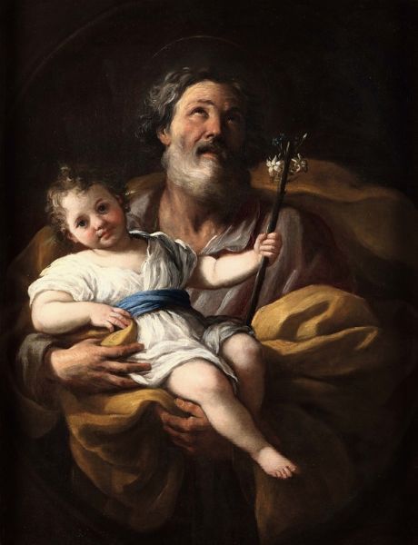San Giuseppe con Bambino  - Asta Dipinti Antichi - Associazione Nazionale - Case d'Asta italiane