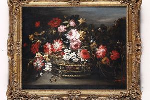 Caffi Margherita - Coppia di natura morta con fiori