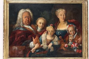 Stauder Jacob Karl : Famiglia di Carlo VI d'Asburgo  - Asta Dipinti Antichi - Associazione Nazionale - Case d'Asta italiane