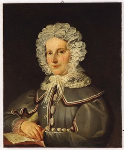 Ritratto di donna, tradizionalmente riferito dalla famiglia alla figura di Martha Washington  - Asta Dipinti Antichi - Associazione Nazionale - Case d'Asta italiane
