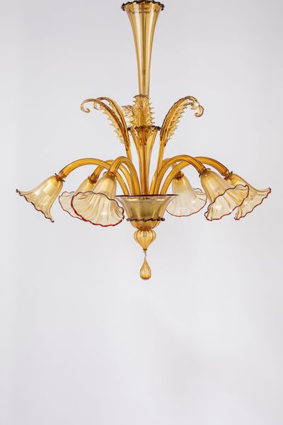 ,Manifattura Muranese : Lampadario  - Asta Design e Arti Decorative - Associazione Nazionale - Case d'Asta italiane