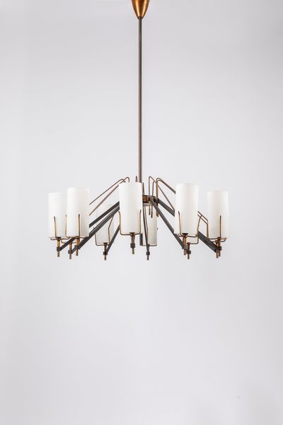 ,Stilnovo : Lampadario  - Asta Design e Arti Decorative - Associazione Nazionale - Case d'Asta italiane