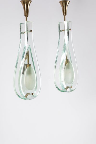 ,Max Ingrand : Due sospensioni mod. 2259  - Asta Design e Arti Decorative - Associazione Nazionale - Case d'Asta italiane