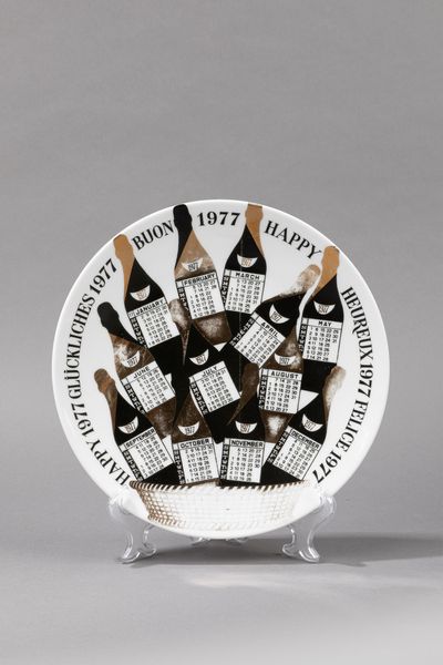 ,Piero Fornasetti : Piatto calendario  - Asta Design e Arti Decorative - Associazione Nazionale - Case d'Asta italiane