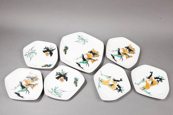 ,Leonor Fini : Servizio da dolce  - Asta Design e Arti Decorative - Associazione Nazionale - Case d'Asta italiane