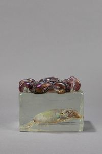 ,Gino Cenedese - Scultura in vetro sommerso  pezzo unico