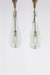 ,Max Ingrand : Due sospensioni mod. 2259  - Asta Design e Arti Decorative - Associazione Nazionale - Case d'Asta italiane