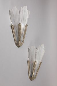 ,Manifattura francese - Due lampade da muro