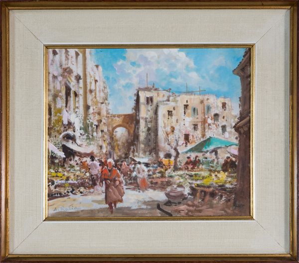 ,AUGUSTO RADICE : Mercato a Napoli  - Asta Arte Moderna e Contemporanea - Associazione Nazionale - Case d'Asta italiane