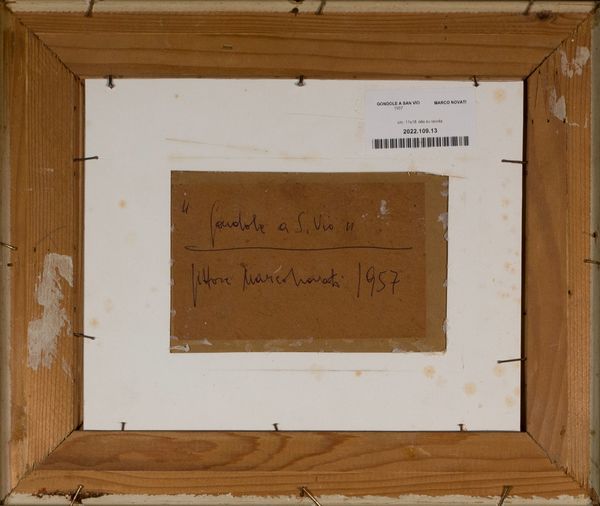 ,MARCO NOVATI : Gondole a San Vio  - Asta Arte Moderna e Contemporanea - Associazione Nazionale - Case d'Asta italiane