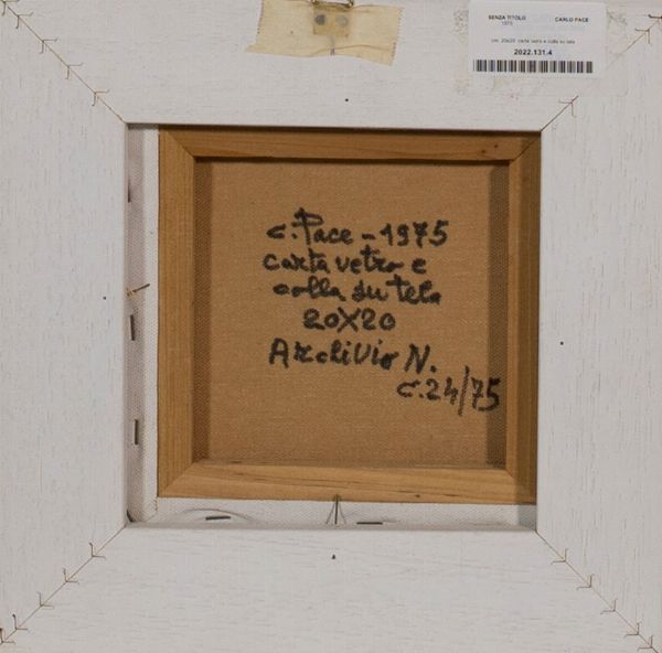 ,CARLO PACE : senza titolo  - Asta Arte Moderna e Contemporanea - Associazione Nazionale - Case d'Asta italiane