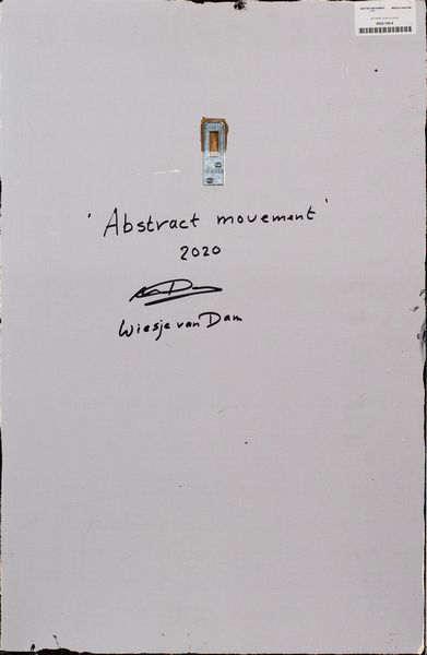 ,WIESJE VAN DAM : Abstrat movement  - Asta Arte Moderna e Contemporanea - Associazione Nazionale - Case d'Asta italiane