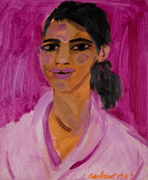 ,SAVERIO BARBARO : Ragazza in rosa  - Asta Arte Moderna e Contemporanea - Associazione Nazionale - Case d'Asta italiane