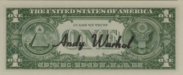 ,ANDY  WARHOL : 1 dollar  - Asta Arte Moderna e Contemporanea - Associazione Nazionale - Case d'Asta italiane