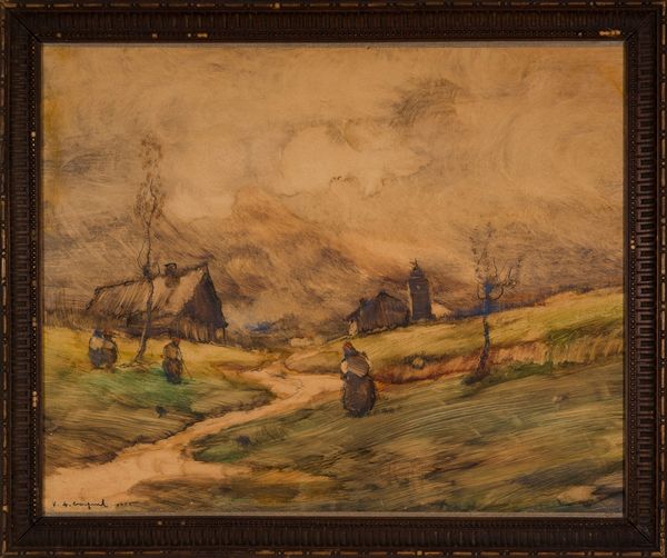 ,Vittore Antonio Cargnel : Contadine  - Asta Arte Moderna e Contemporanea - Associazione Nazionale - Case d'Asta italiane