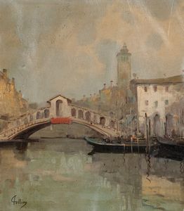 ,Carlo Follini - Venezia, Ponte di Rialto