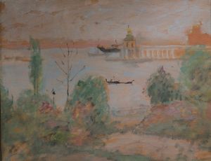 ,PIO SEMEGHINI - Punta della dogana dai giardini reali