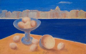 ,FRANCO BERALDO : Natura morta nel paesaggio  - Asta Arte Moderna e Contemporanea - Associazione Nazionale - Case d'Asta italiane