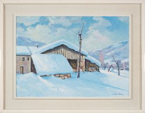 ,GILBERTO CASELLATO : Neve a Limana  - Asta Arte Moderna e Contemporanea - Associazione Nazionale - Case d'Asta italiane