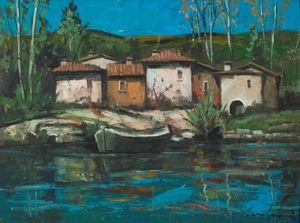 ,LAMBERTO LAMBERTI - Case di contadini