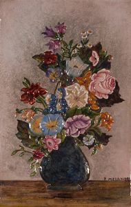 ,Pietro Melandri - Vaso di fiori