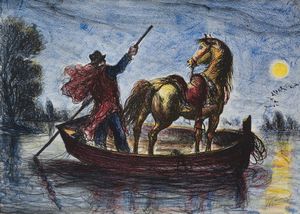 ,Giovan Francesco Gonzaga - Cavallo sulla barca