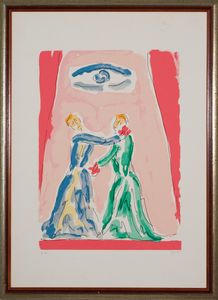 ,VIRGILIO GUIDI : Incontro  - Asta Arte Moderna e Contemporanea - Associazione Nazionale - Case d'Asta italiane