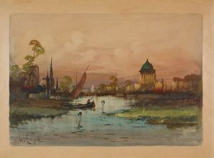 ,LUCIO  CARGNEL - Paesaggio lagunare