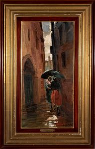 ,COSIMO PRIVATO : Pioggia a Venezia  - Asta Arte Moderna e Contemporanea - Associazione Nazionale - Case d'Asta italiane