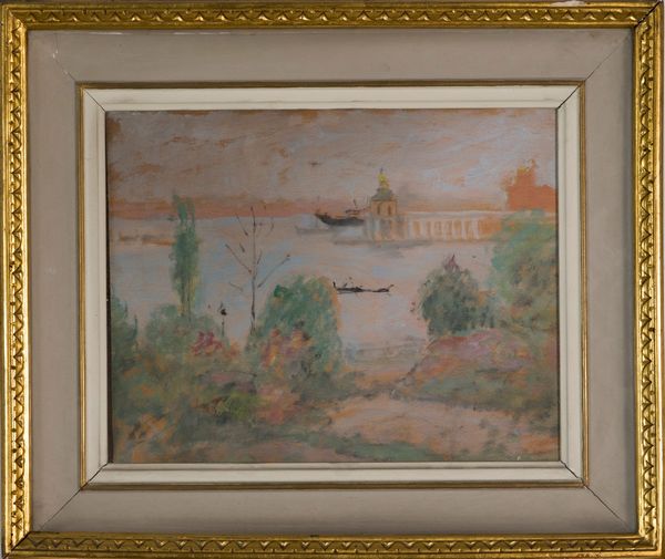 ,PIO SEMEGHINI : Punta della dogana dai giardini reali  - Asta Grafica e Multipli d'Autore - Associazione Nazionale - Case d'Asta italiane