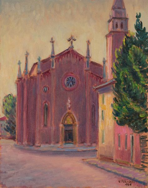 ,VITTORIO  FELISATI : La chiesa di Carpenedo  - Asta Grafica e Multipli d'Autore - Associazione Nazionale - Case d'Asta italiane