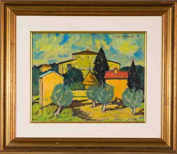 ,VINCENZO CENSOTTI : Paesaggio  - Asta Grafica e Multipli d'Autore - Associazione Nazionale - Case d'Asta italiane